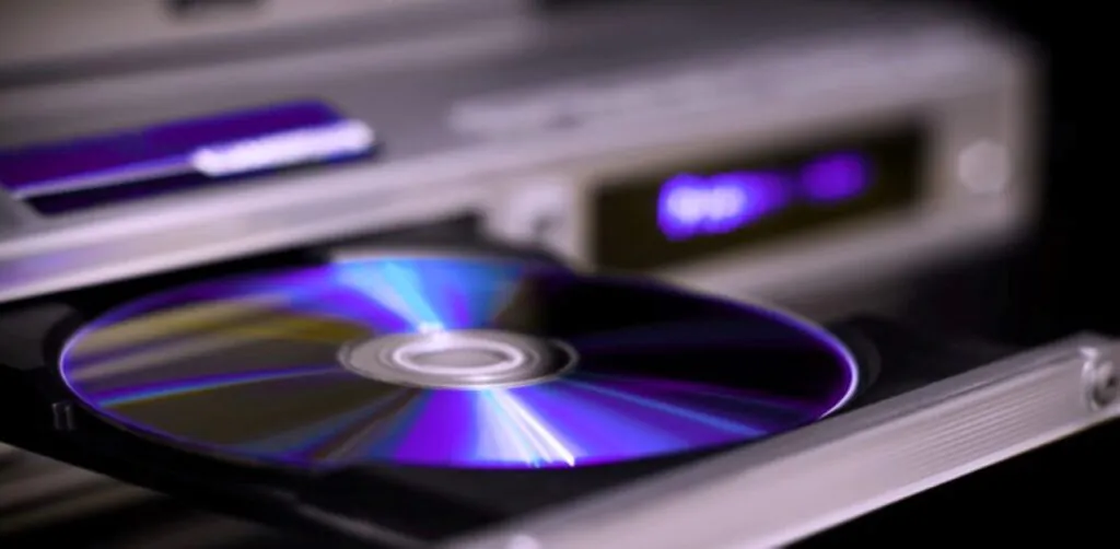 the disk is inserted into DVD